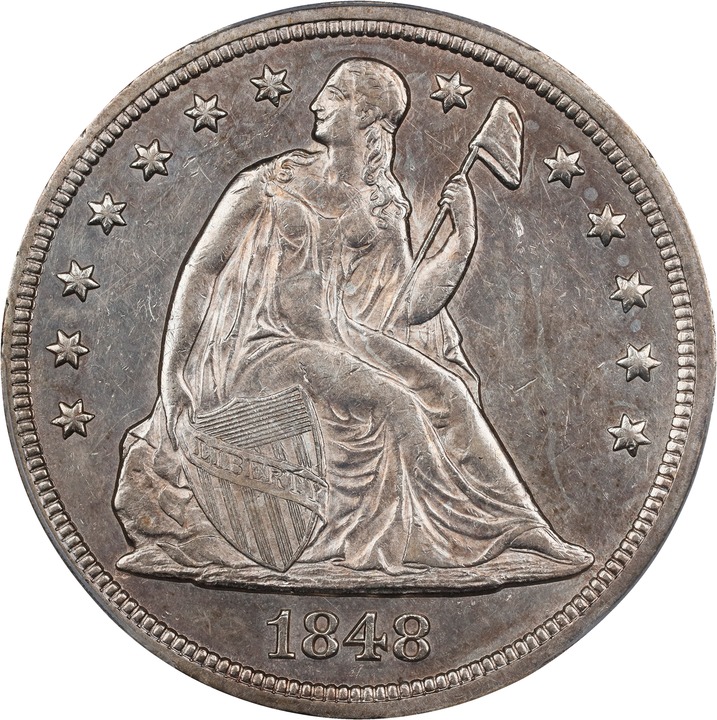 1848 $1 MS60 CAC thumbnail 17