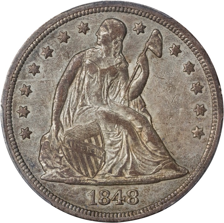 1848 $1 MS60 CAC thumbnail 20
