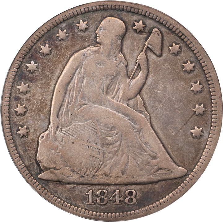 1848 $1 AG3 CAC thumbnail 9