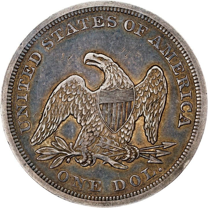 1849 $1 XF45 CAC thumbnail 2