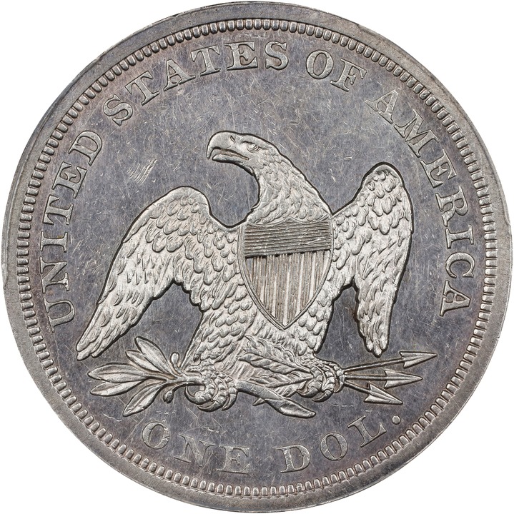 1850 $1 MS61 CAC thumbnail 24
