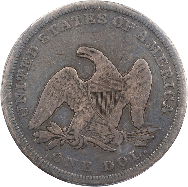 1850 $1 VG10 CAC thumbnail 2