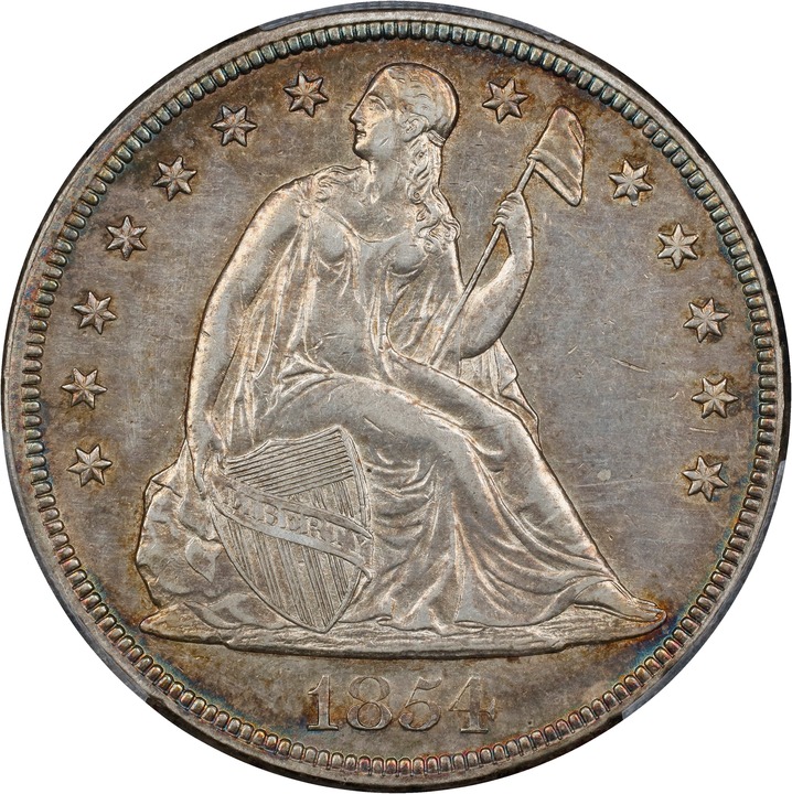 1854 $1 MS66 CAC thumbnail 24