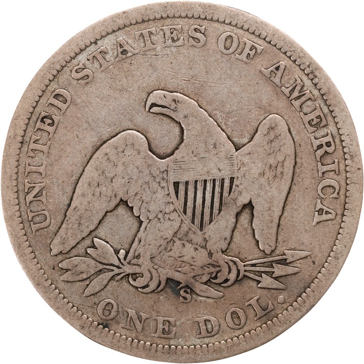 1859-S $1 AG3 thumbnail 4