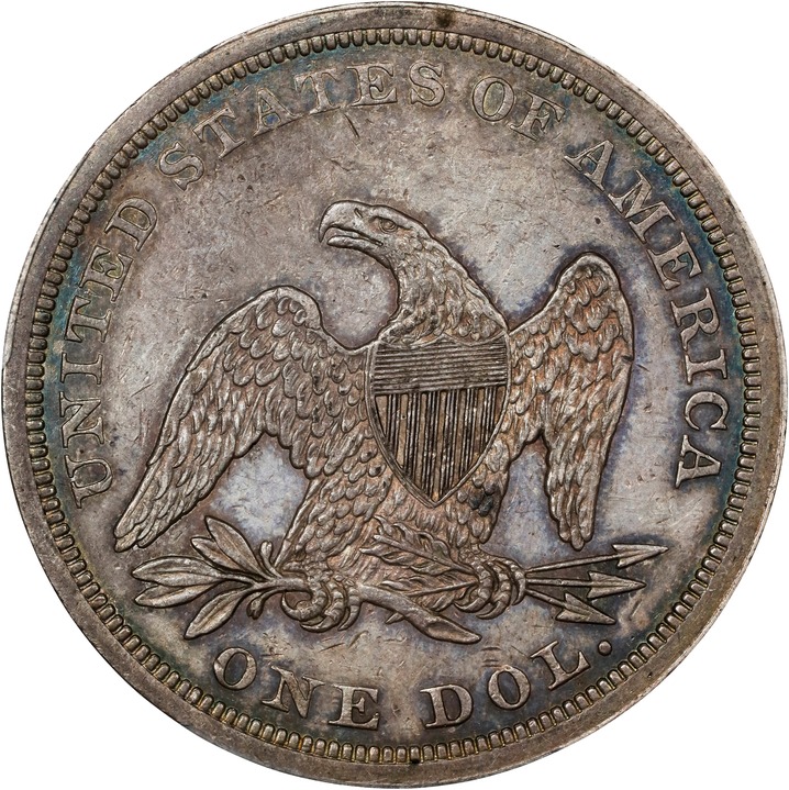 1864 $1 AU53 thumbnail 2