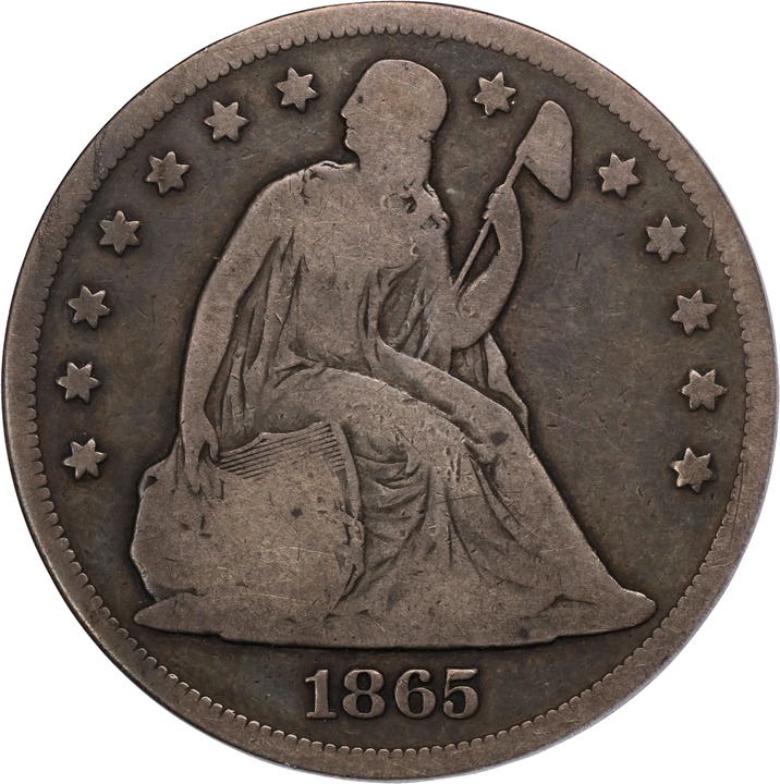 1865 $1 AG3 CAC thumbnail 5