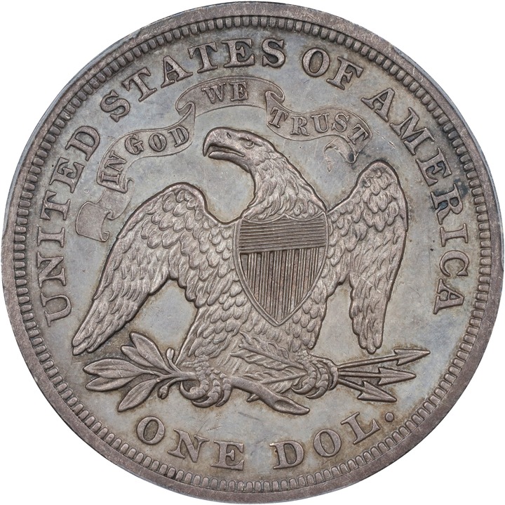 1868 $1 MS66 CAC thumbnail 20