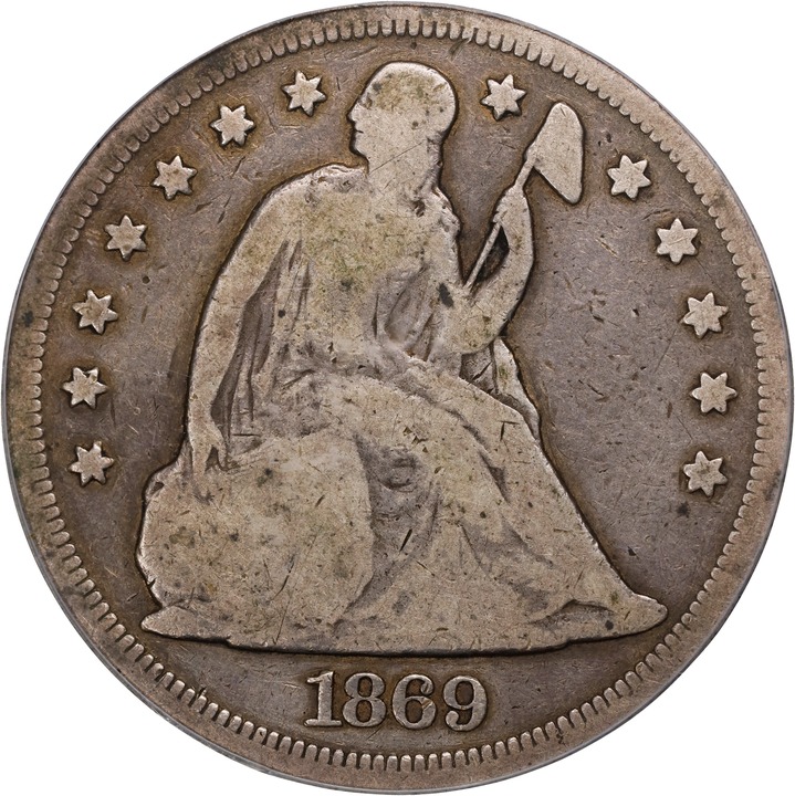 1869 $1 AG2 CAC thumbnail 6