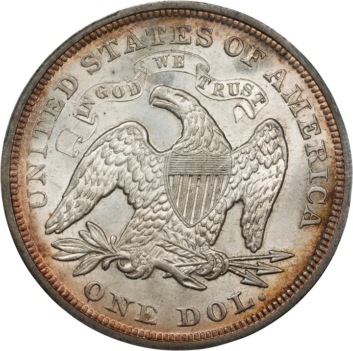 1871 $1 MS63 thumbnail 2