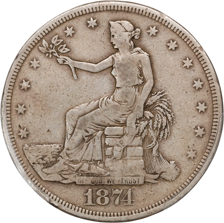 Image for 1874-CC Trade$ VG10 CAC