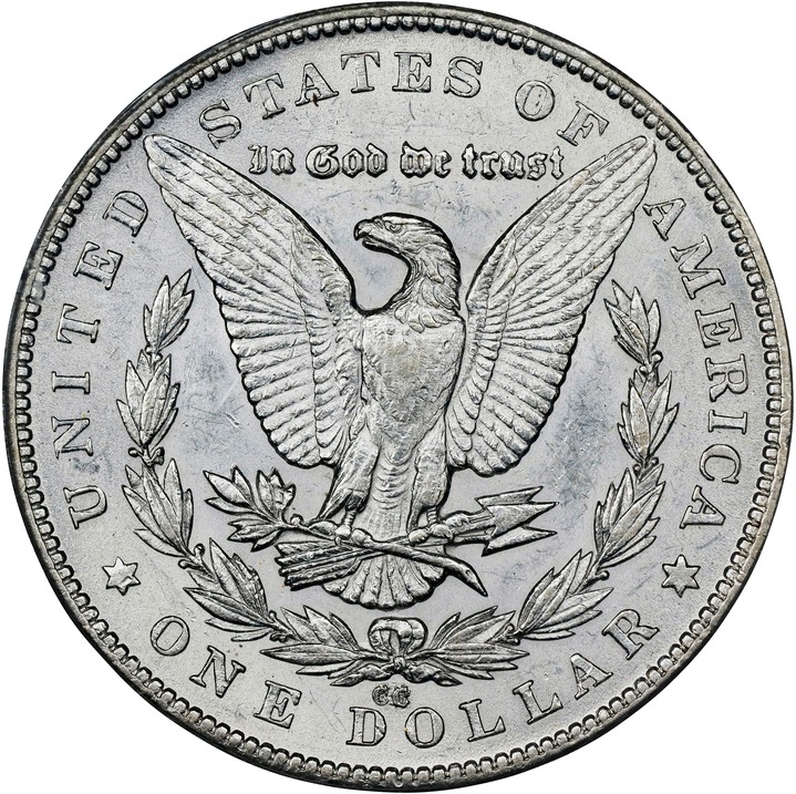1879-CC $1  Capped Die AU50 thumbnail 2
