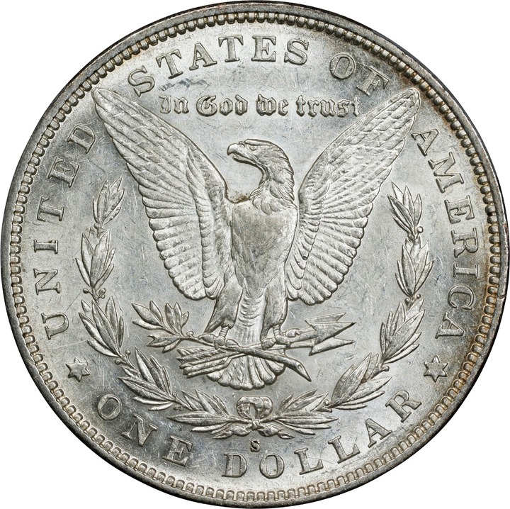 1888-S $1 AU53 thumbnail 2