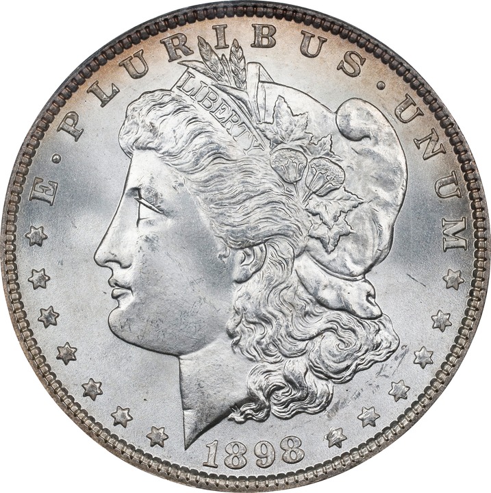1898 $1 MS66 CAC thumbnail 3