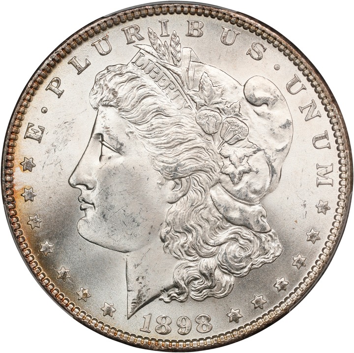 1898 $1 MS65 CAC thumbnail 3