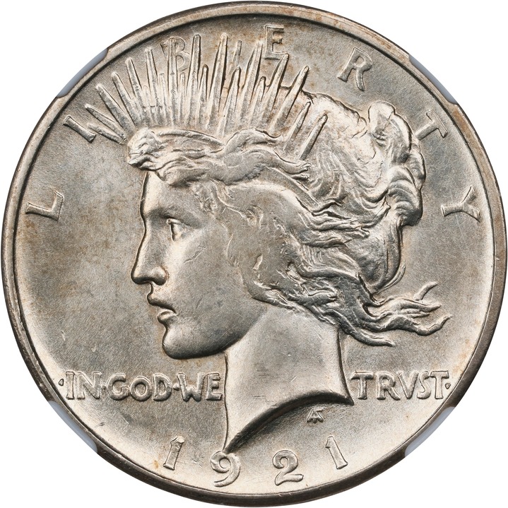 Image for 1921 $1  Peace, High Relief MS61