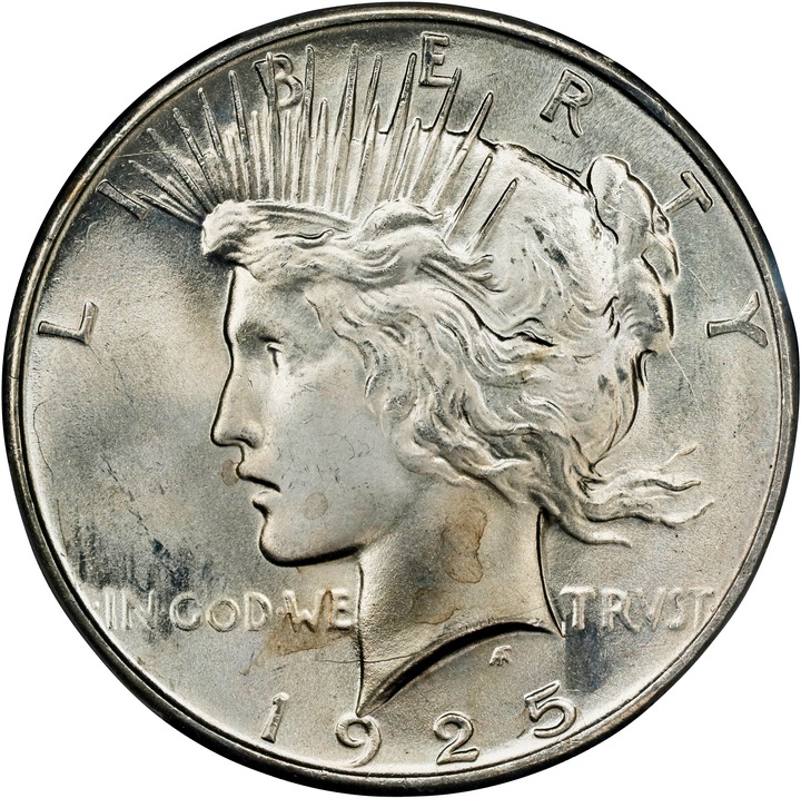 1925 $1 MS67 CAC thumbnail 3