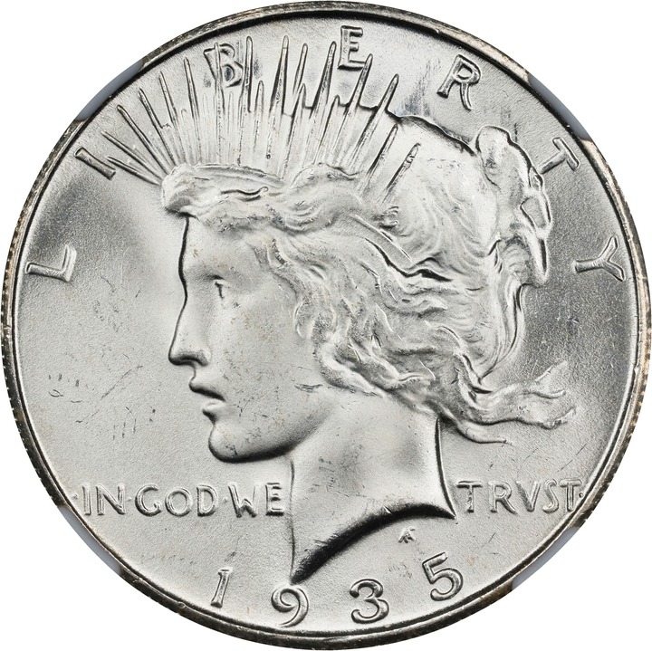 Image for 1935-S $1 MS64 CAC