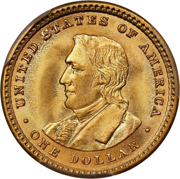 1905 G$1 Lewis & Clark Expo MS66 thumbnail 2