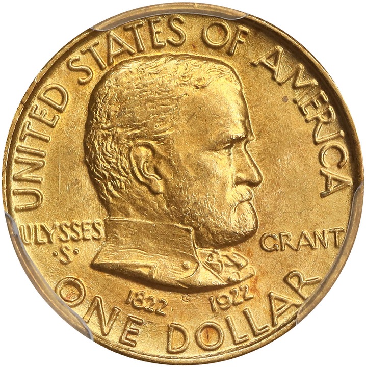 1922 G$1 Grant Memorial, without Star MS thumbnail 3
