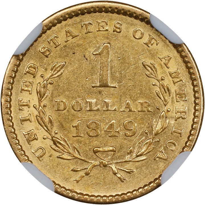 1849 G$1 Open Wreath, No L MS thumbnail 19