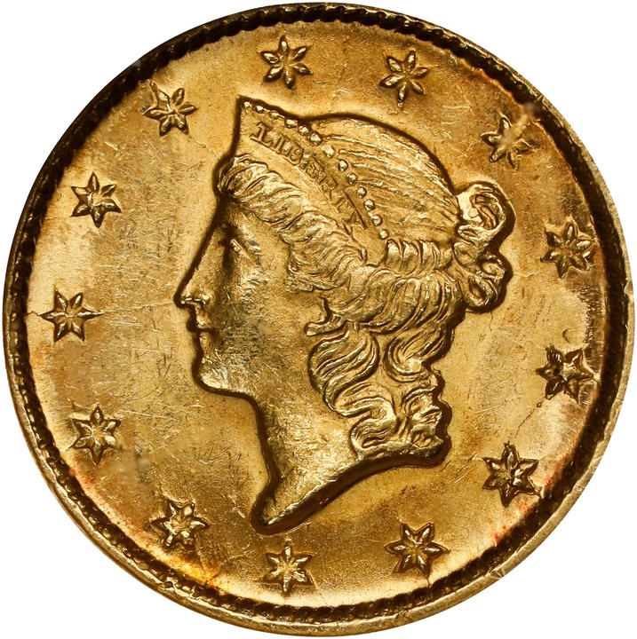 1849-O G$1 MS thumbnail 3