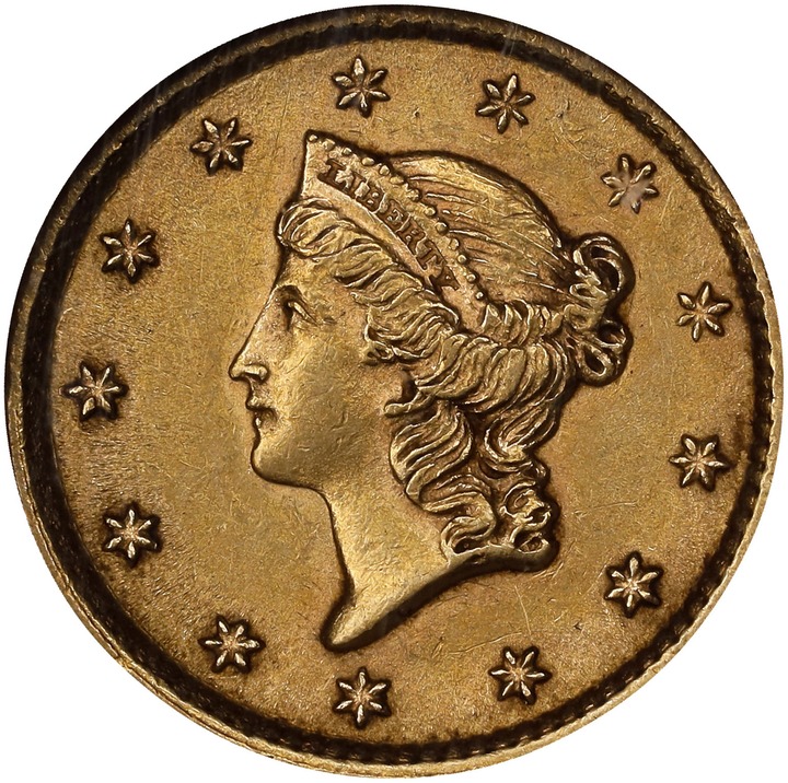1854 G$1 Type 1 MS thumbnail 3