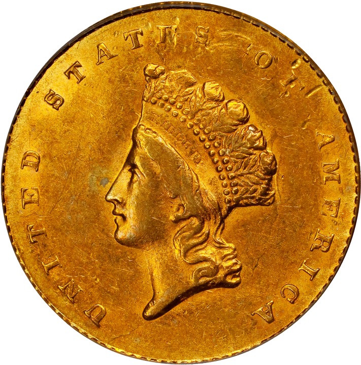1855 G$1 Type 2 MS thumbnail 7