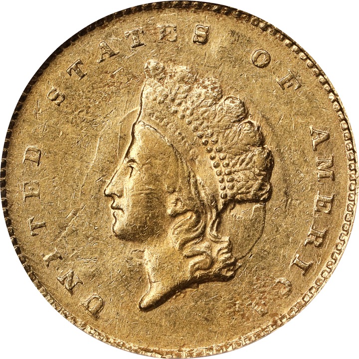 1855-C G$1 Type 2 MS thumbnail 2