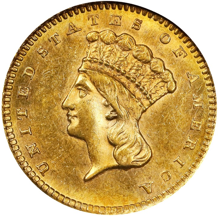 1860-S G$1 MS thumbnail 3