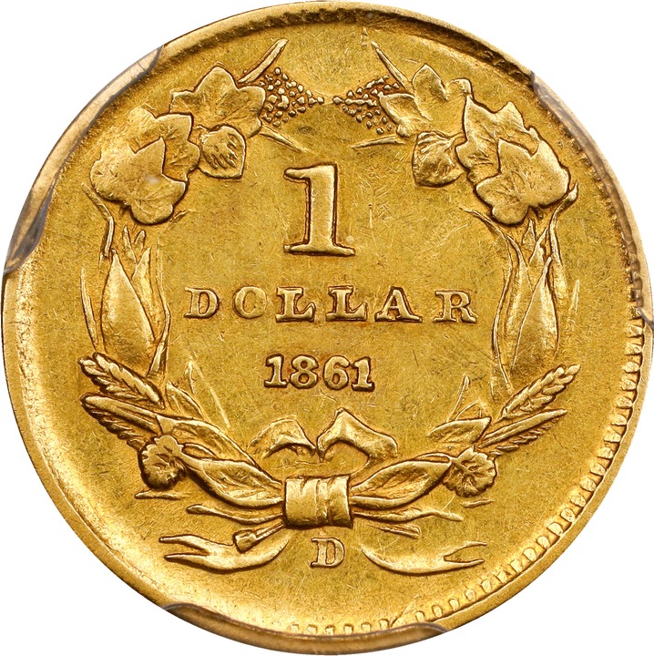 1861-D G$1 MS thumbnail 11