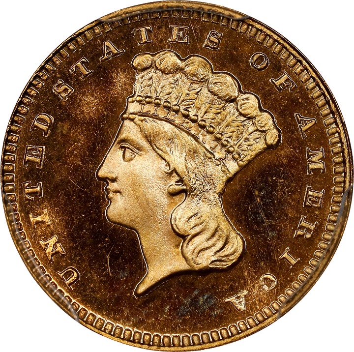 Image for Liberty Gold Dollar G$1 Type 3, 1856-1889 [Type] PR66