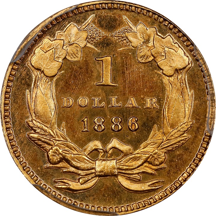 Liberty Gold Dollar G$1 Type 3, 1856-1889 [Type] PR66 thumbnail 2