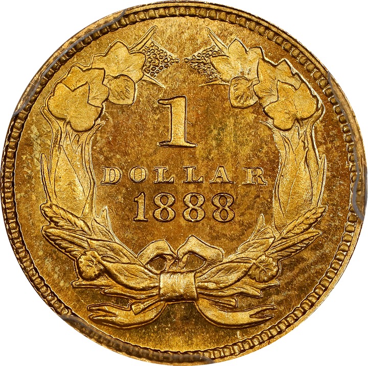 Liberty Gold Dollar G$1 Type 3, 1856-1889 [Type] PR66 thumbnail 4
