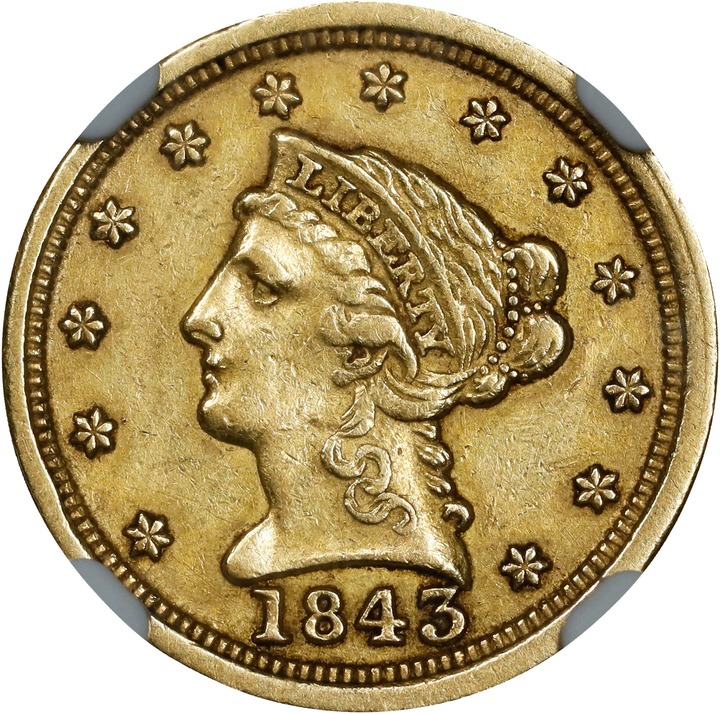 1843-C $2 1/2 Large Date MS thumbnail 2