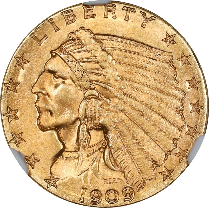 1909 $2 1/2 MS thumbnail 9