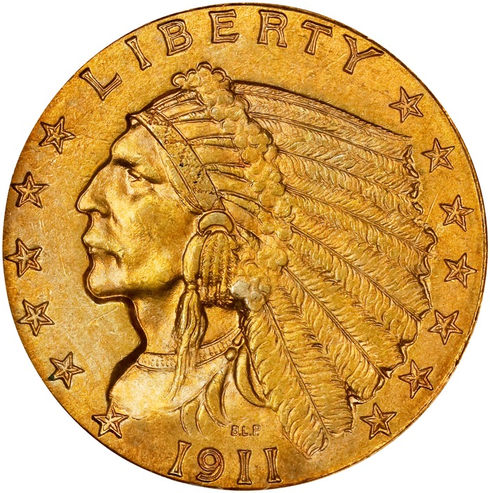 1911 D Strong D $2.50 Gold MS Values | Greysheet