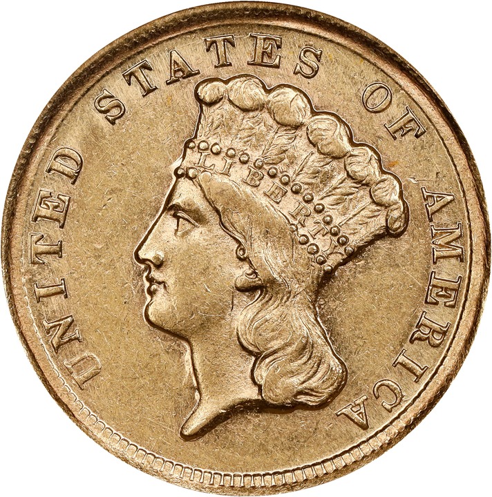 Image for 1854-D $3 MS61