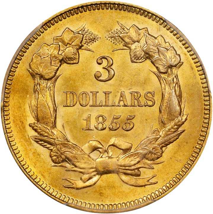 Three Dollar Gold Princess $3  1854-1889 [Type] MS68 CAC thumbnail 14