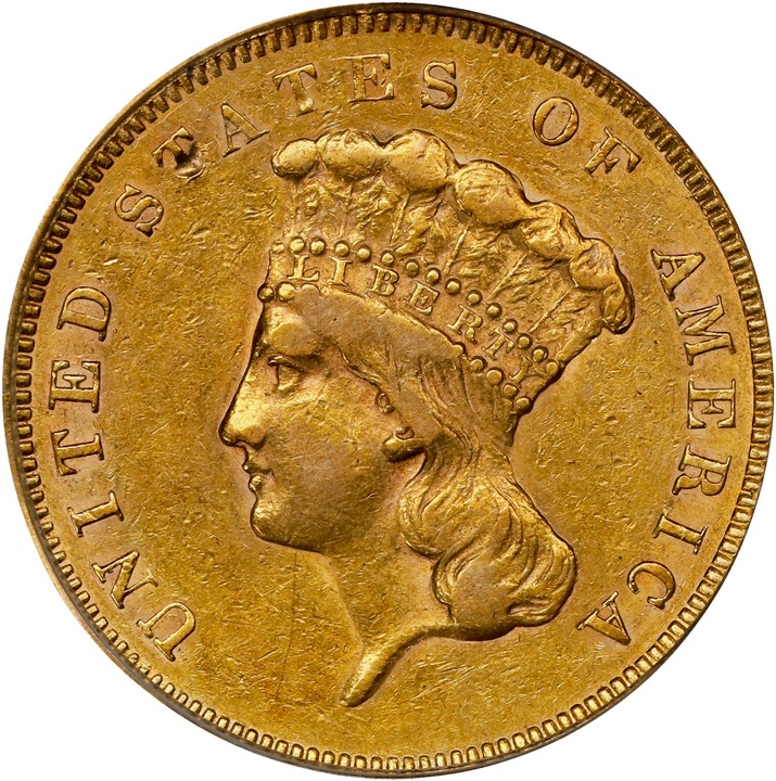 Three Dollar Gold Princess $3  1854-1889 [Type] G6 CAC thumbnail 22