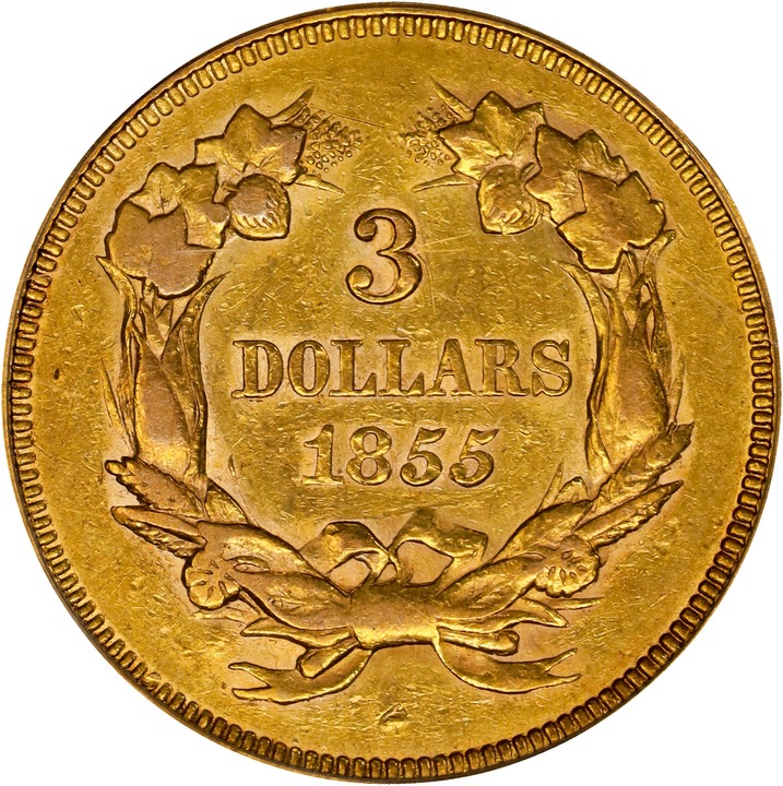 Three Dollar Gold Princess $3  1854-1889 [Type] G6 CAC thumbnail 23