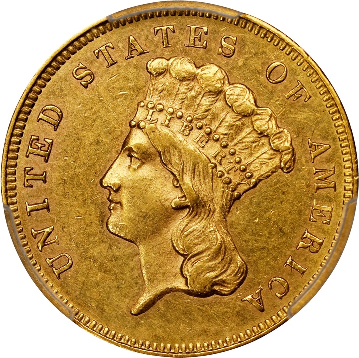 1856-S $3 MS61 thumbnail 8
