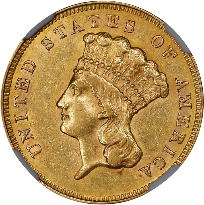 1861 $3 VF30 CAC thumbnail 24