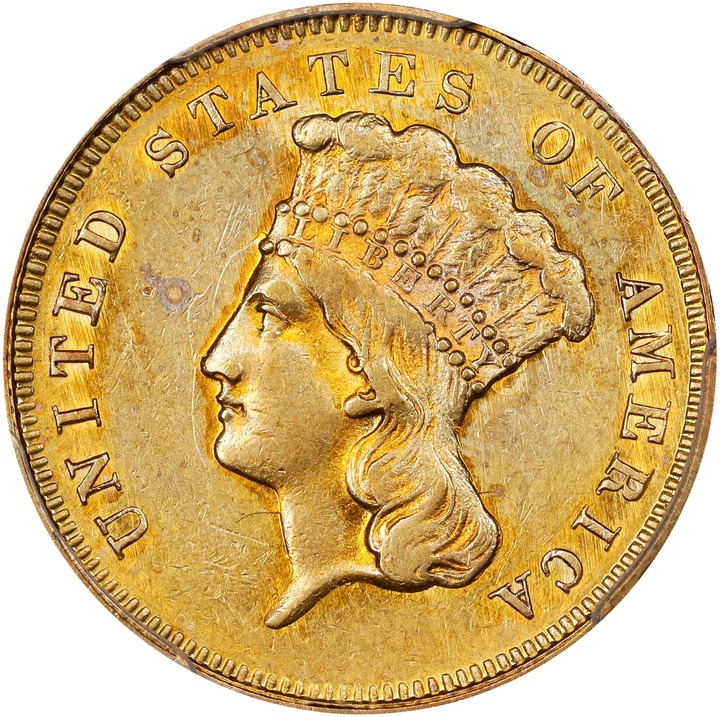 Image for 1863 $3 AU55