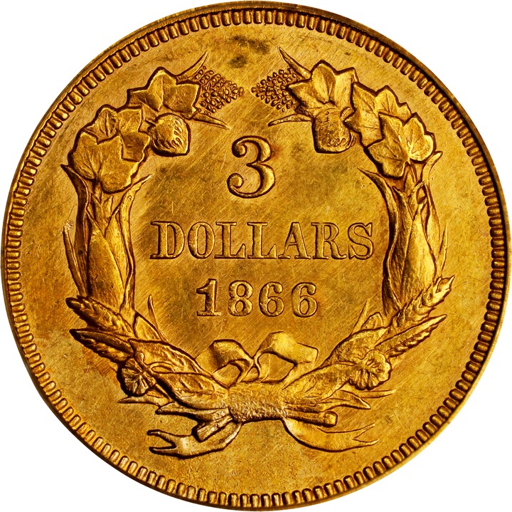 Three Dollar Gold Princess $3  1854-1889 [Type] MS68 CAC thumbnail 16