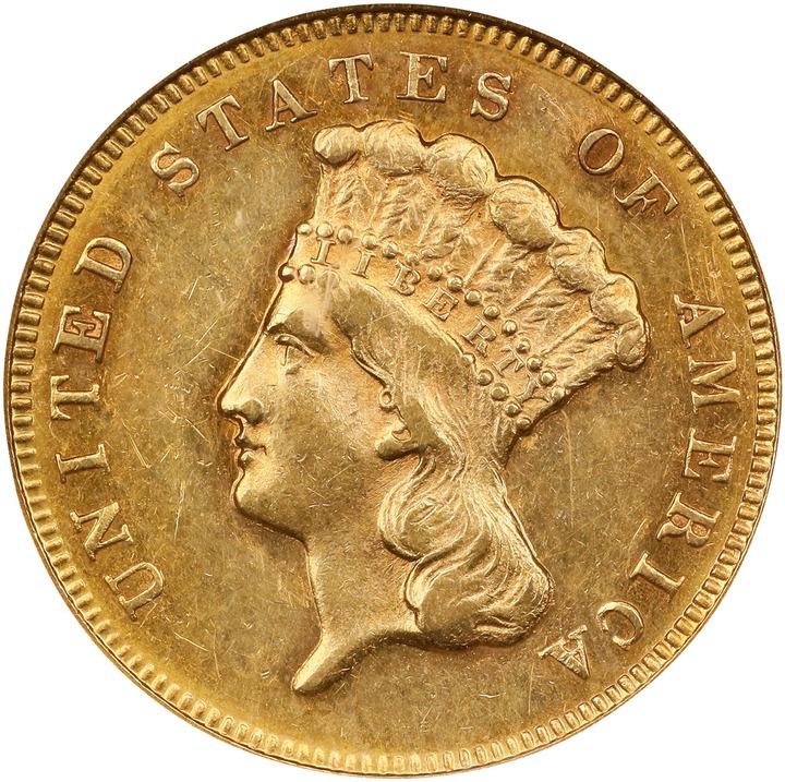 Image for 1869 $3 AU58