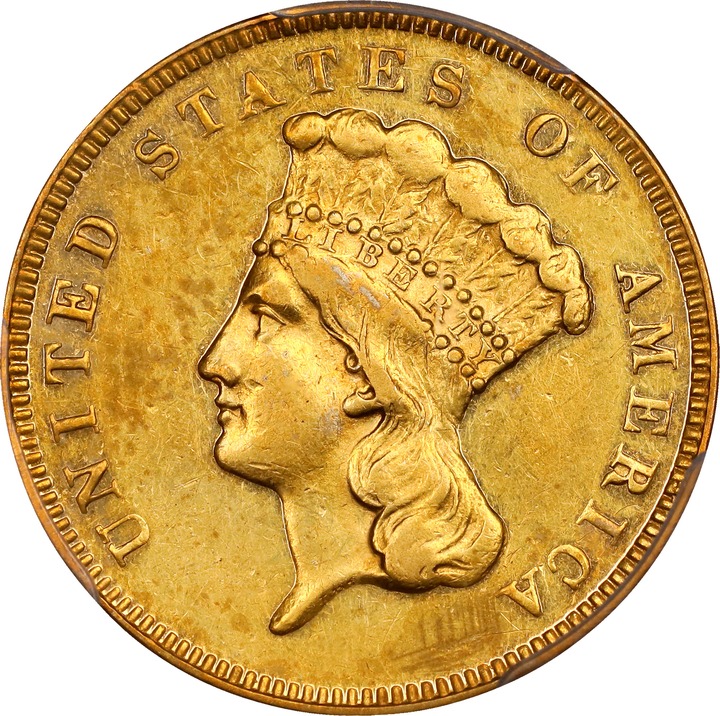 Image for 1873 $3  Closed 3 AU50