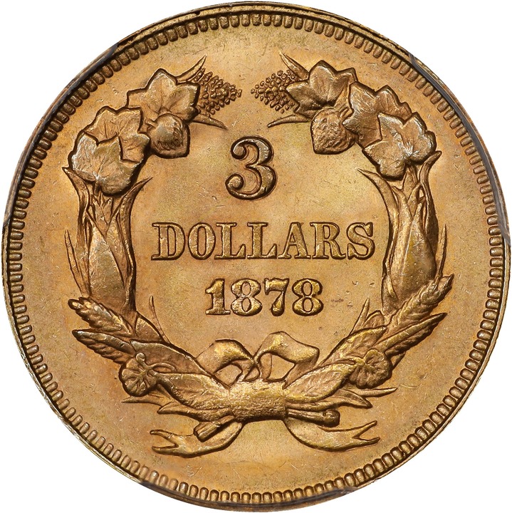 Three Dollar Gold Princess $3  1854-1889 [Type] MS68 CAC thumbnail 10
