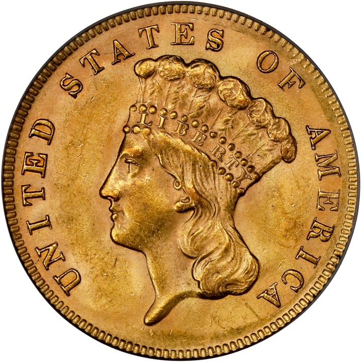 Image for 1878 $3 MS63 CAC