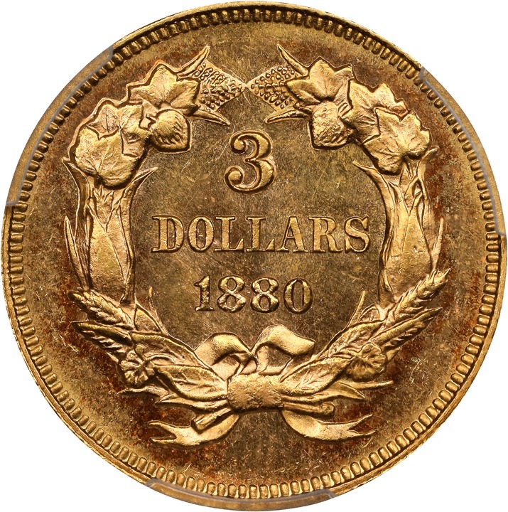 1880 $3 MS67 CAC thumbnail 15
