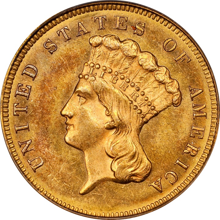 Image for 1880 $3 MS63 CAC
